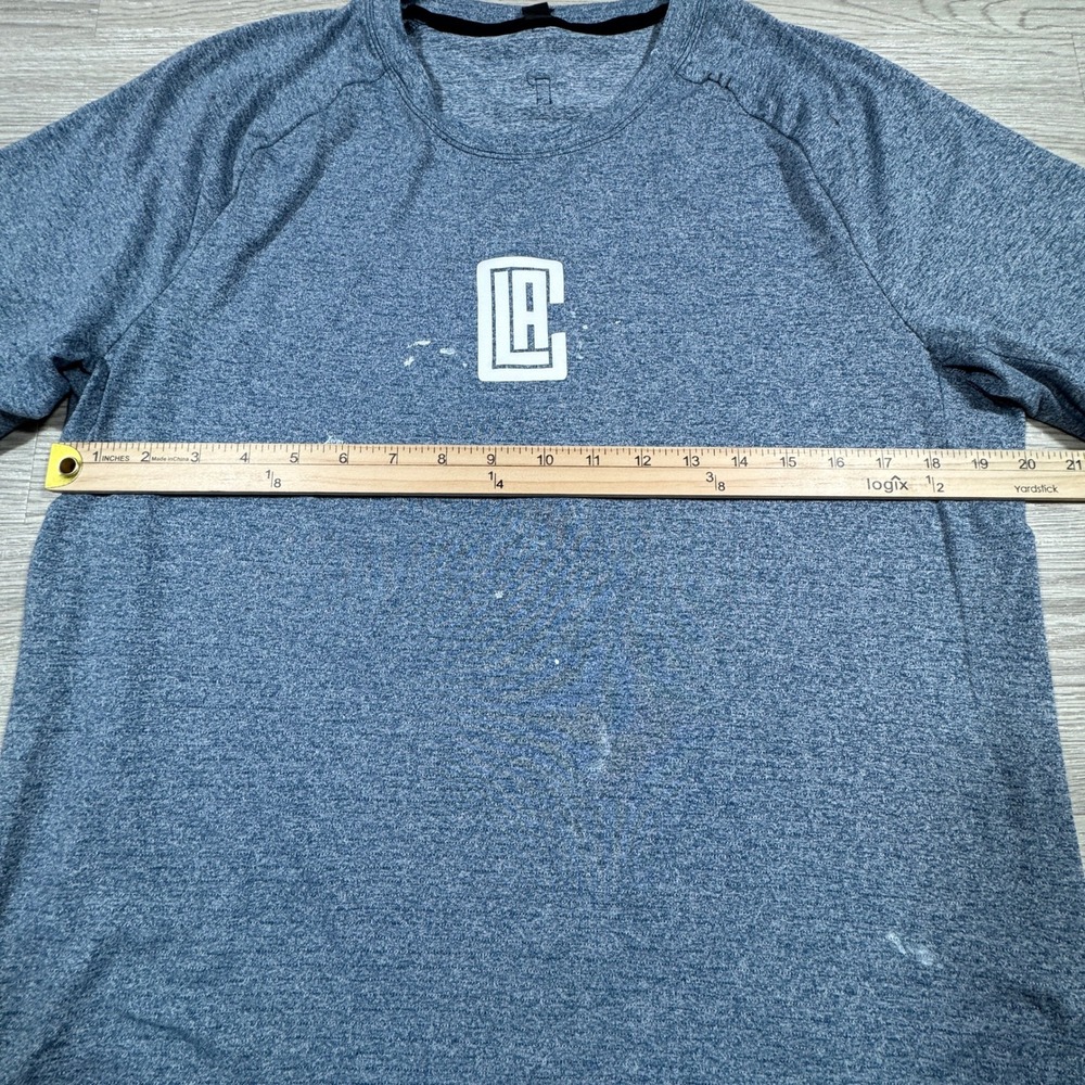 Lululemon Men's Shirt Metal Vent Tech LA Clippers Blue Heathered Size XL - Picture 3 of 6